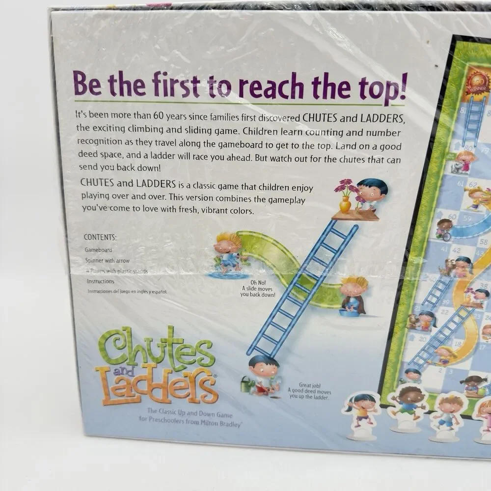 Vintage CHUTES and LADDERS Board Game Milton Bradley 2005 PRESCHOOL
